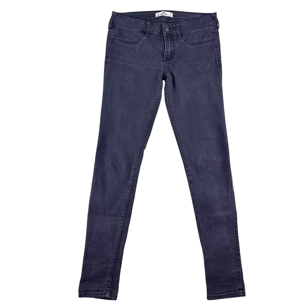 Hollister Womens Jeans Charcoal Size 5R (27x31) Low Rise Skinny Medium Wash